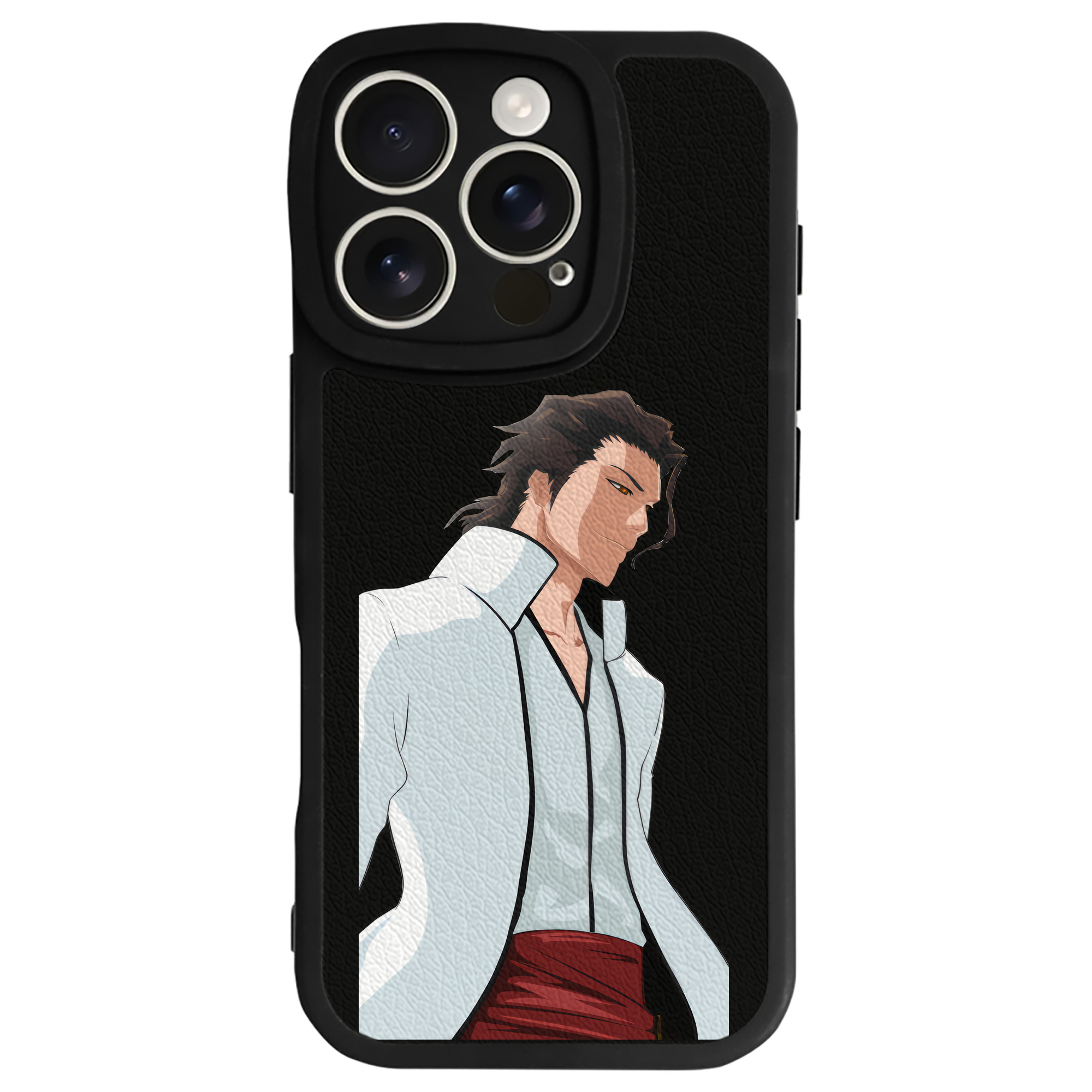 （画像用） ブリーチ 藍染 惣右介（あいぜん そうすけ） BLEACH Aizen Sousuke 【iPhone 16シリーズ対応】シリコンスマホケース（レザー調） 材質：シリコン